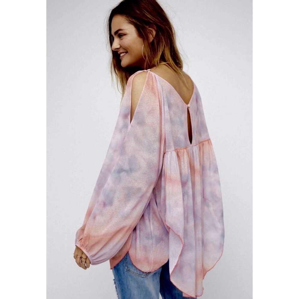 🌟Free People • Blush Mystic Watercolor Blouse